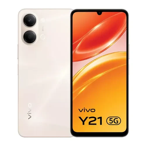 vivo Y21 5G 8GB RAM 128GB Storage Dimensity 6300 6500mAh Battery 50MP Camera Champagne Gold