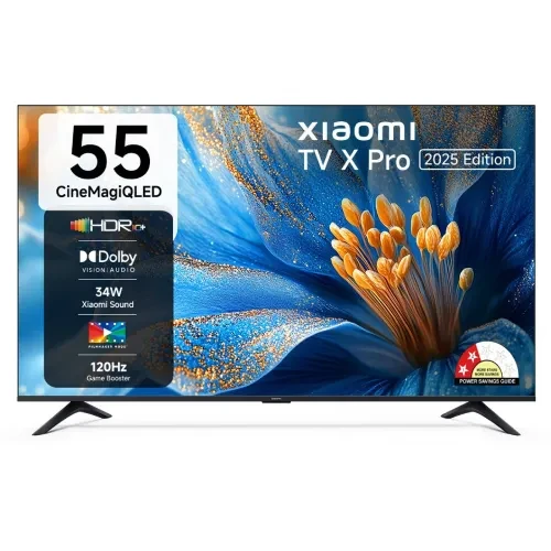 Xiaomi X Pro QLED Series 138cm 55 inch 4K Ultra HD Google TV - Dolby Vision HDR 10 Filmmaker Mode Xiaomi Sound 32GB Storage Google Cast Google Voice Assistant L55MB-APIN