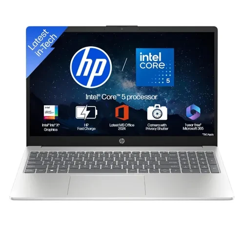 HP Laptop Intel Core 5 16GB RAM 512GB SSD 156 Inch 3962 cm FHD Display Intel Graphics Windows 11 MS-Office 15-fd0682TU