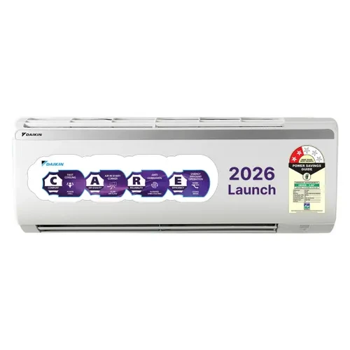 Daikin 15 Ton 2 Star Fixed Speed Split AC  100 Copper Condenser  PM 25 Filter  Power Chill Operation  Coanda Airflow  Econo Mode FTQ50XV 2026 Model - New BEE Rating White