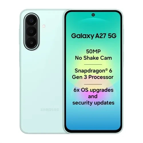 Samsung Galaxy A27 5G 8GB RAM 256GB Storage  Snapdragon 6 Gen 3  5000mAh Battery  50MP OIS Triple Camera  Light Green