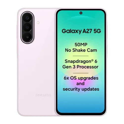 Samsung Galaxy A27 5G 8GB RAM 128GB Storage  Snapdragon 6 Gen 3  5000mAh Battery  50MP OIS Triple Camera  Light Pink