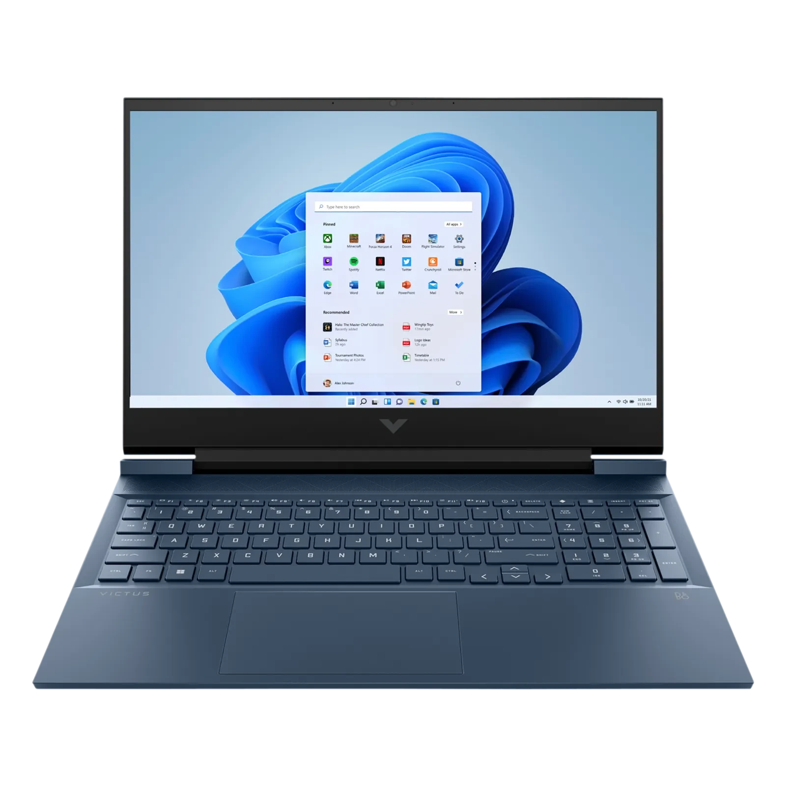 Hp Victus 15 FB3359AX Performance Blue with chrome logo