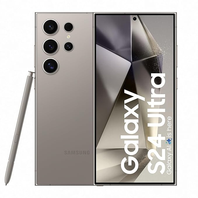 Samsung Galaxy S24 Ultra 5G AI Smartphone with Galaxy AI Titanium Gray 12GB 256GB Storage