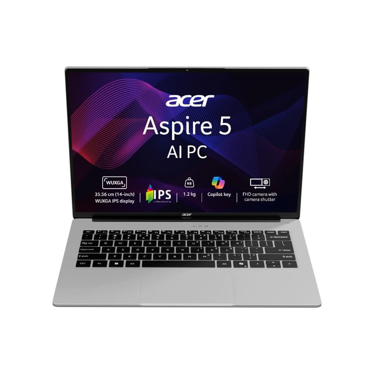Acer Aspire 5 14 Laptop Intel Core Ultra 5 125H  16GB LPDDR5  512GB SSD  14 WUXGA IPS  Windows 11 Home Silver
