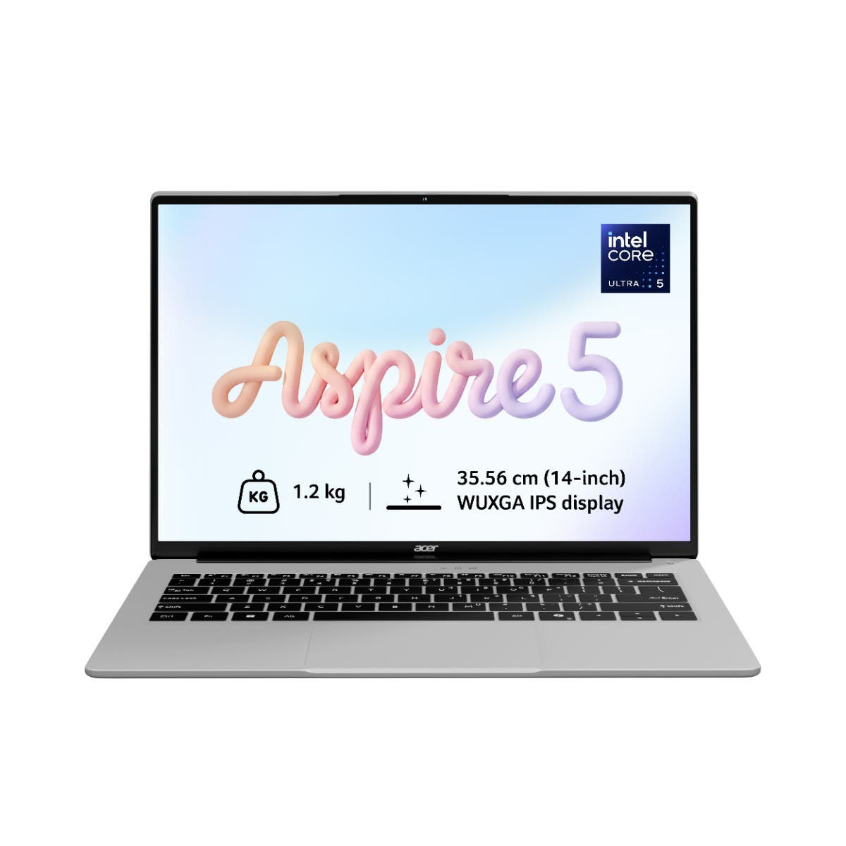 Acer Aspire 5 A514-55 Copilot PC Laptop Intel Core Ultra 5 226V  16GB LPDDR5X  512GB SSD  14 WUXGA IPS  Windows 11 Home  MS Office Pure Silver