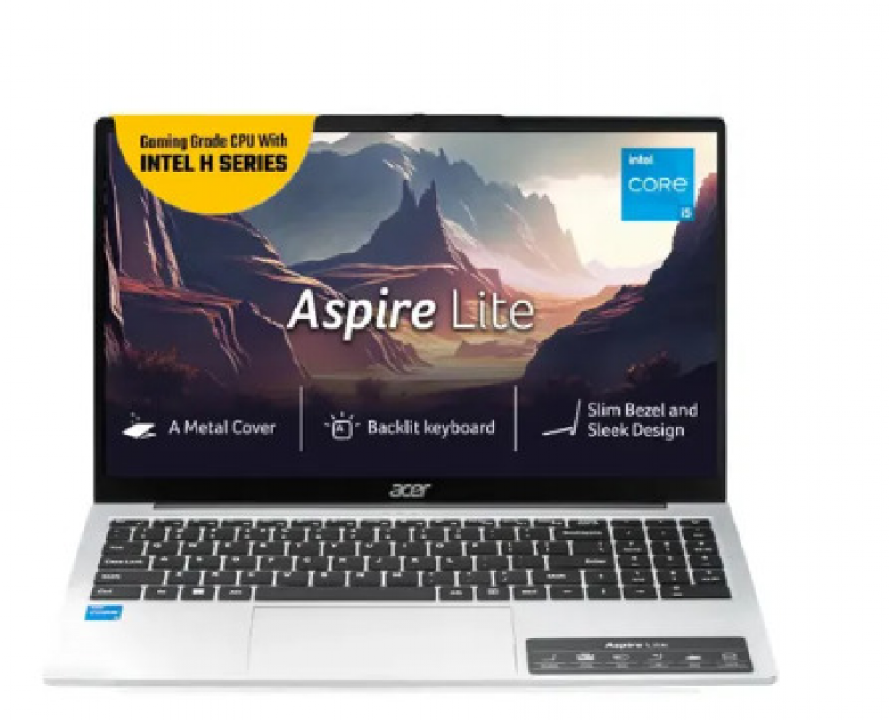 Image of Acer Aspire Lite Thin &amp; Light Laptop (13th Gen Intel Core i5/ 16GB RAM/ 512GB Storage/ 15.6 Inch (39.62 cm) FHD Display/ Intel UHD Graphics/ Windows 11/ MS-Office) UN.347SI.00V