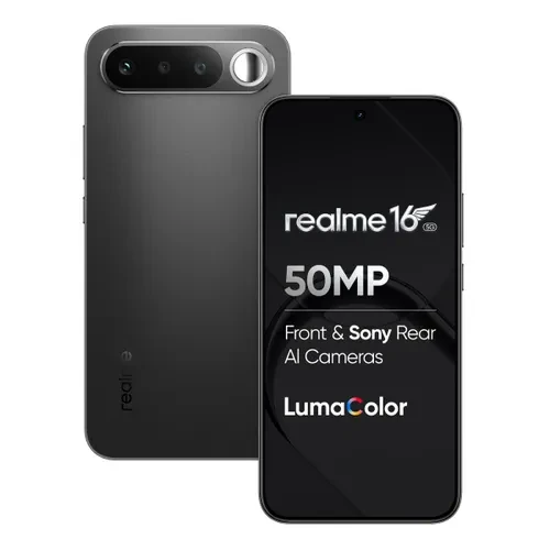 realme 16 5G 8GB RAM 256GB Storage MediaTek Dimensity 6400 Turbo 7000mAh Battery 50MP Camera Air Black