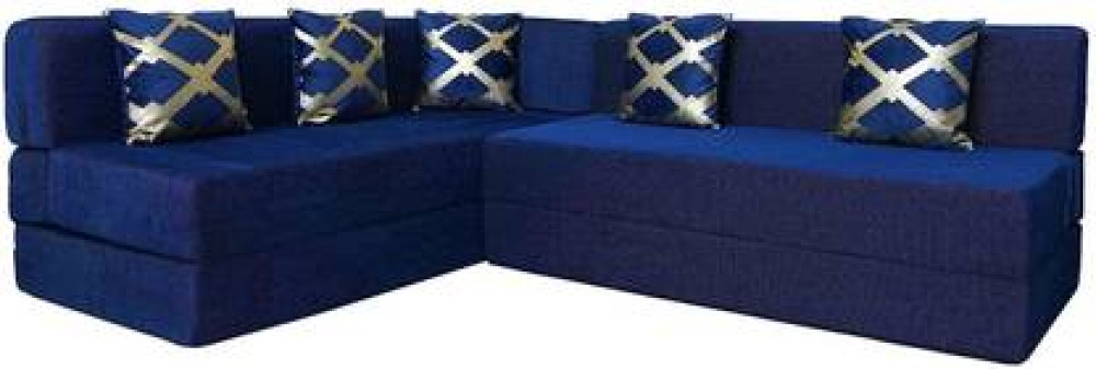 Image of Apkainterior L Shaped 5 Seater Double Foam Fold Out Sofa Cum Bed 