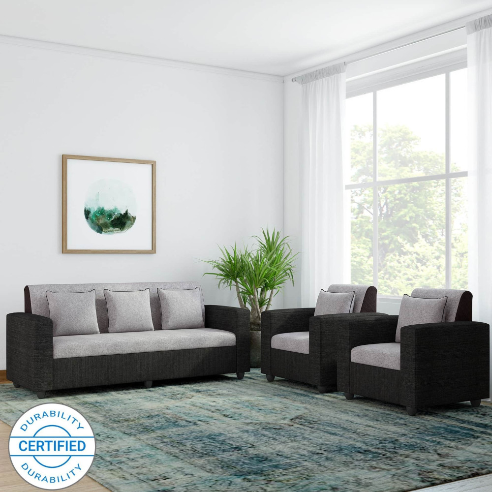 Image of Ashton 5 seater Sofa ( Black &amp; Grey )