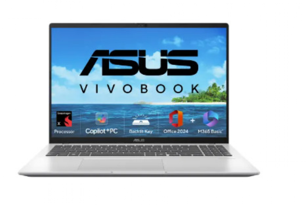 Image of ASUS Vivobook 16 AI Powered Laptop (Snapdragon X X1 26 100/ 16GB LPDDR5X RAM/ 512GB SSD/ 16 Inch (40.64 cm) WUXGA Display/ QualcommÂ® Adrenoâ?¢ GPU Graphics/ Windows 11/ MS-Office) X1607QA-MB050WS