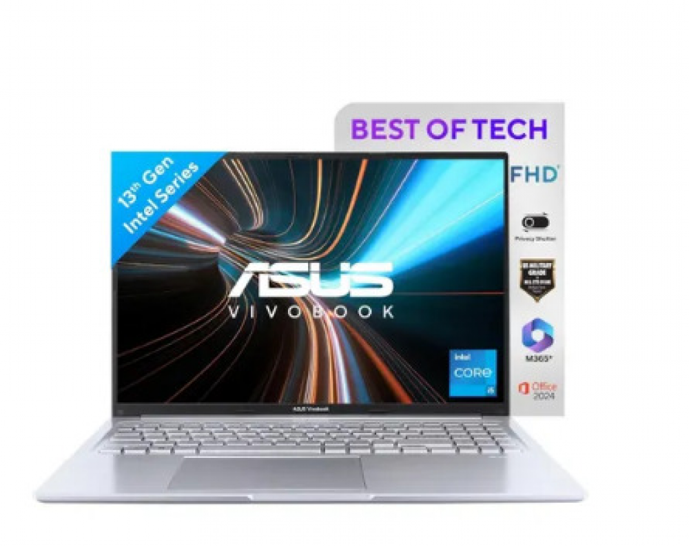 Image of ASUS Vivobook 16 Laptop (Intel Core i5-13420H/ 16GB DDR4 RAM/ 512GB SSD/ 16 Inch (40.64 cm) WUXGA Display/ Intel UHD Graphics/ Windows 11/ MS-Office) X1605VA-MB1627WS