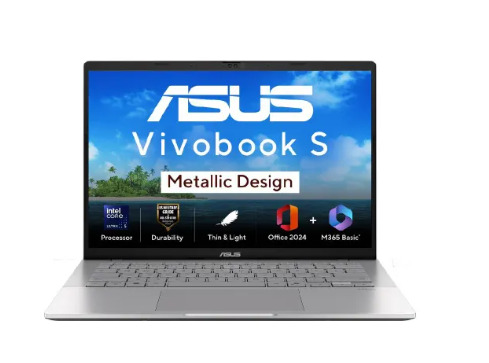 ASUS Vivobook S14 AI Powered Light Weight Laptop Intel Core Ultra 5 225H 16GB DDR5 RAM 512GB SSD 14 Inch 3556cm WUXGA Display Intel AI Boost NPU up to 13TOPS Windows 11 MS-Office S3407CA-LY060WS