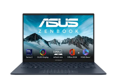 ASUS Zenbook 14 AI Laptop 2025 Intel Core Ultra 5 Series 2  16GB LPDDR5X RAM 1TB SSD 14 Inch 3556 cm OLED Display Intel Arc Graphics Backlit Keyboard Win 11 MS-Office 2024 X1607CA-MB142WS