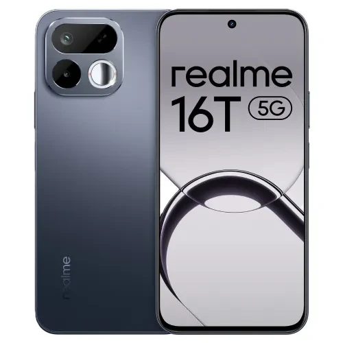realme 16T 5G 8GB RAM 256GB Storage MediaTek Dimensity 6300 8000mAh Battery 50MP AI Dual Camera Starlight Black