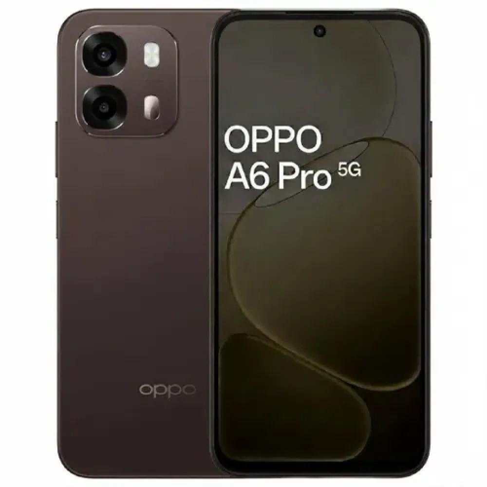 Image of OPPO A6 Pro 5G (8GB RAM, 256GB Storage) | MediaTek Dimensity 6300 | 7000mAh Battery | IP69 Water and Dust Resistance | Cappuccino Brown