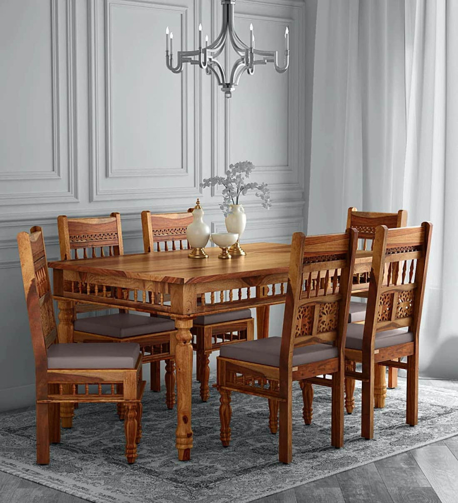 Image of Elise Six Seater Dining Table With 6 Chairs