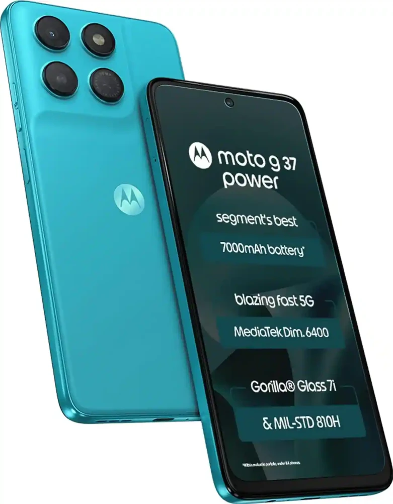 Image of Motorola Moto G37 5G (4GB RAM, 64GB Storage) - Capri Cyan