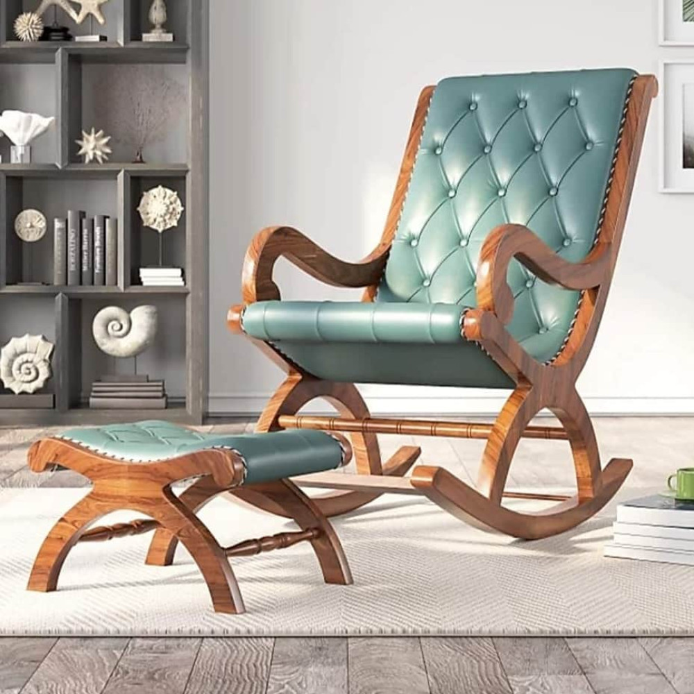 Image of Ergonomic Wooden Rocking Chair
