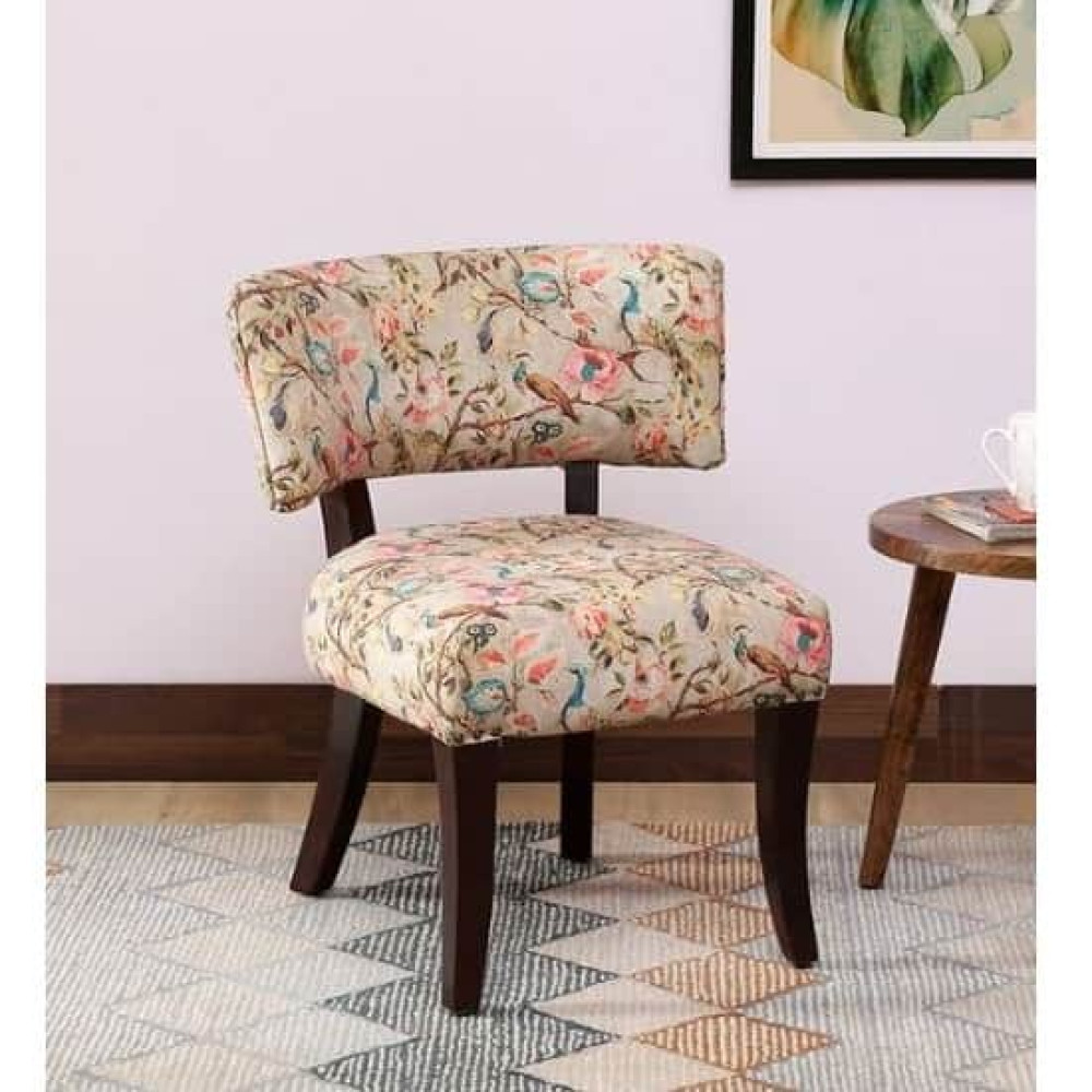 Image of Esme Solid Wood Slipper Chair In Multicolour