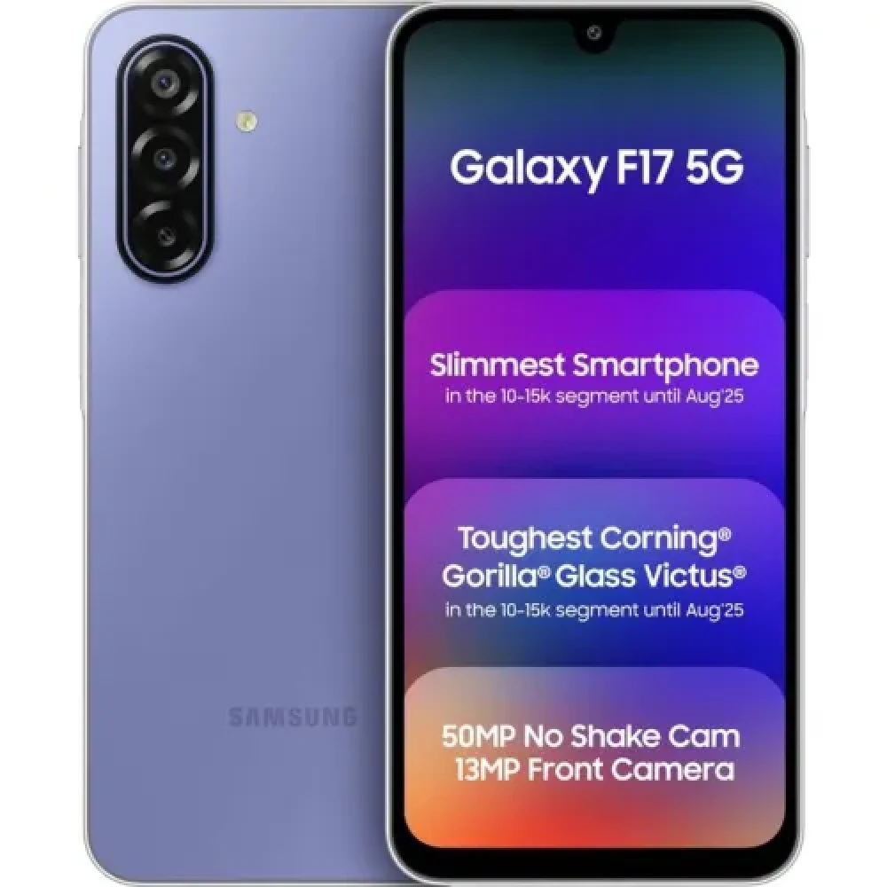 Image of Samsung Galaxy F17 5G (6GB RAM / 128GB Storage) 6x OS Upgrades | AMOLED Display | Corning Gorilla Glass Victus &amp; IP54 | 2026 Model (Violet Pop)