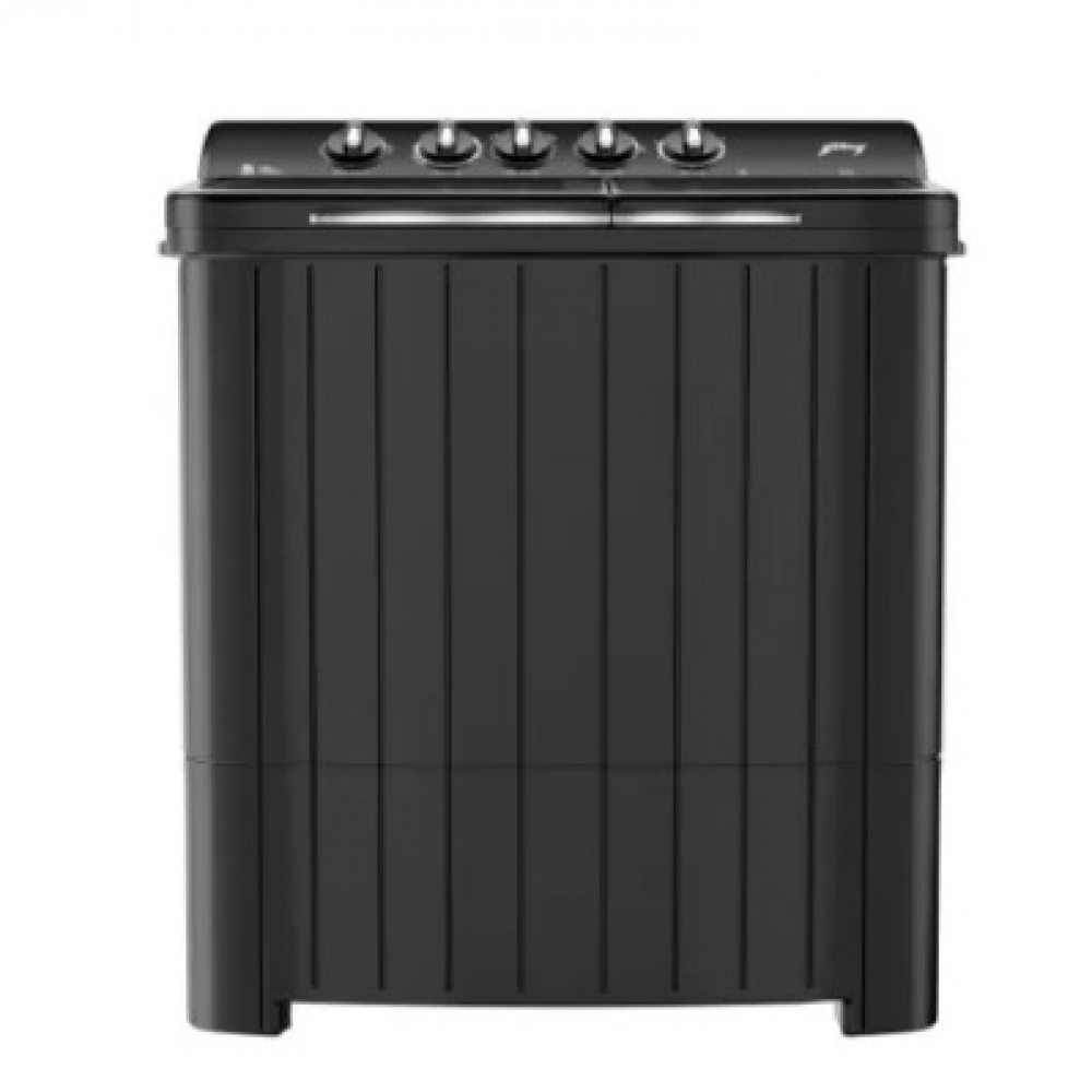 Image of Godrej 10 KG 5 Star Semi Automatic Top Load Washing Machine| Soft Close Toughened Glass Lids| Castor Wheels (WS EDGE RIO 100 5.0 TB3 SLGR, Slare Grey)