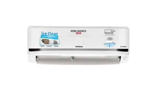 Hitachi 1 Ton 5 Star Inverter Split AC  100 Copper  ice Clean Technology  4 Way Swing  Xpandable Yoshi 5500 STXL RASV512PCBISH1  White 2025 Model