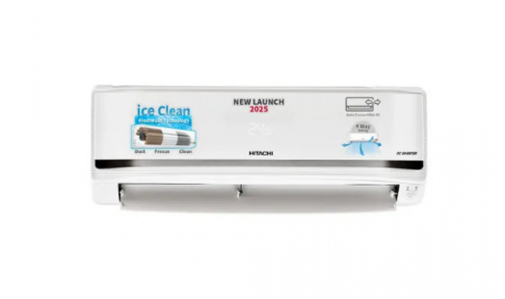 Image of Hitachi 1 Ton 5 Star Inverter Split AC | 100% Copper | ice Clean Technology | 4 Way Swing | Xpandable+ (Yoshi 5500 STXL, RAS.V512PCBISH1 | White) 2025 Model