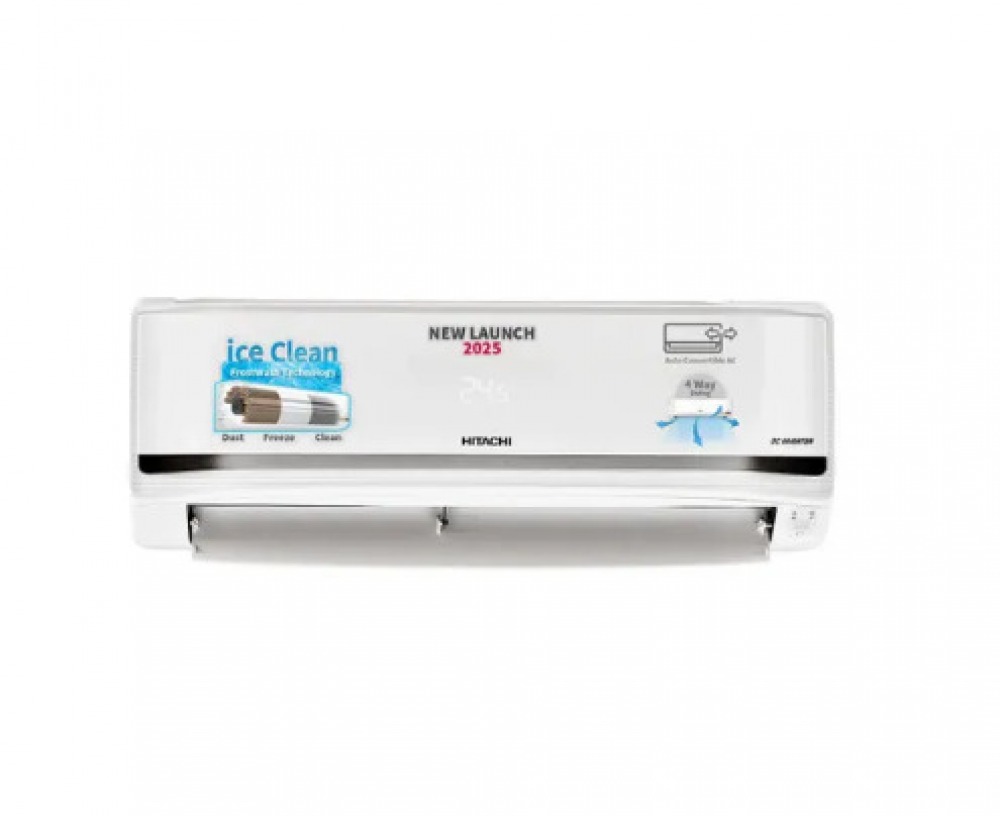 Image of Hitachi 1.5 Ton 5 Star Inverter Split AC | 100% Copper | ice Clean Technology | 4 Way Swing | Xpandable+ (Yoshi 5500 STXL, RAS.V518PCCISH1 | White) 2025 Model