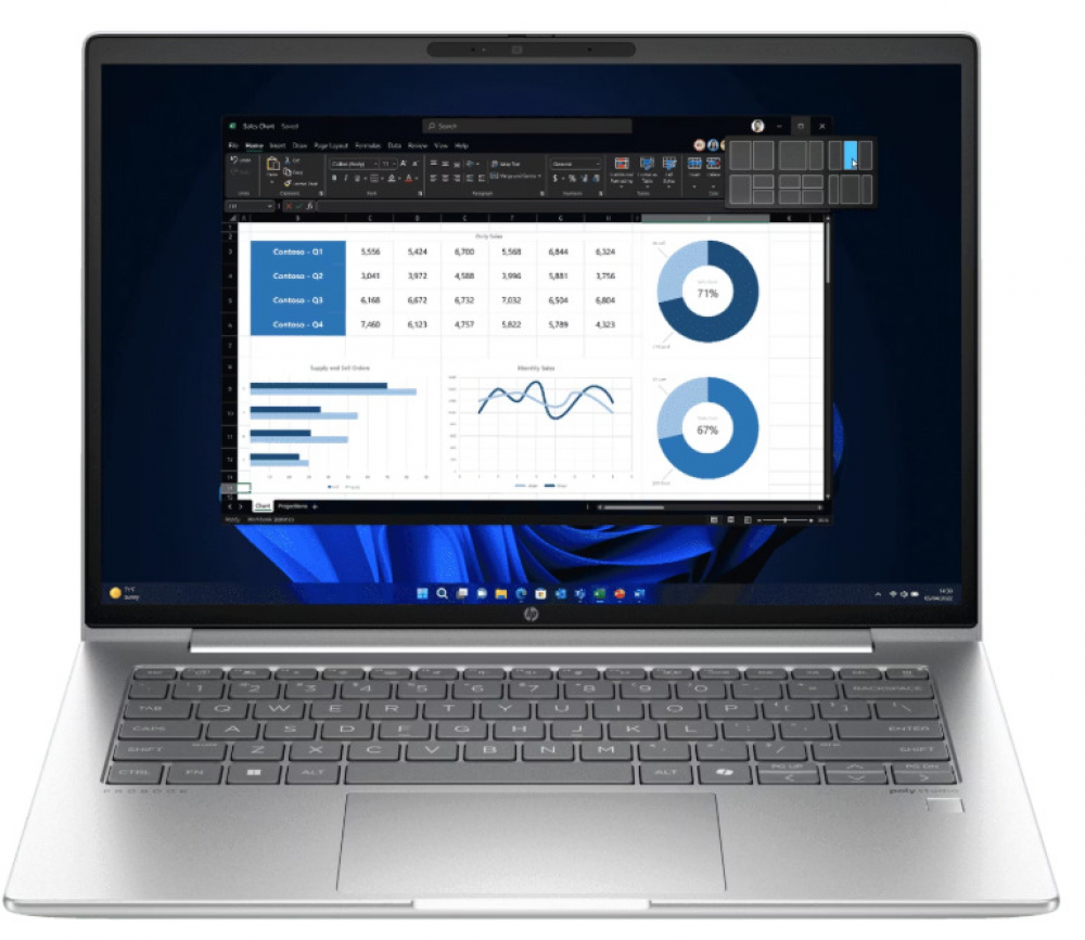 Image of HP LAPTOP 440 G11-B48ZBPT(INTEL CORE ULTRA 5 125H,8 GB DDR5,512 GB SSD,14"WUXGA,WINDOWS 11 MSO)