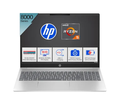 HP Pavilion Thin Light Laptop AMD Ryzen 5 16GB LPDDR5 RAM 512GB SSD 16 Inch 406 cm diagonal WUXGA IPS Display AMD Radeon Graphics Windows 11 MS-Office 16-ag0019AU