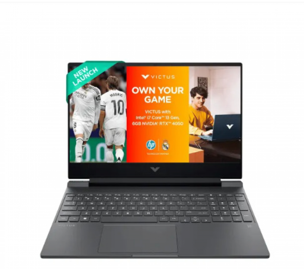 Image of HP Victus Gaming Laptop (13th Gen Intel Core i7/ 16GB RAM/ 512GB SSD/ 15.6 Inch (39.62 cm) FHD Display/ 6GB-NVIDIA GeForce RTX 4050 Graphics/ Windows 11/ MS-Office) 15-fa2104TX
