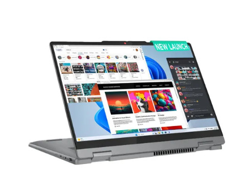Lenovo IdeaPad 5 Convertible Laptop Intel Core i5 13th Gen 16GB LPDDR5x RAM 512GB SSD 14 Inch 3556 cm Touchscreen Display Intel UHD Graphics Backlit Keyboard Windows 11 MS-Office 83KX0058IN
