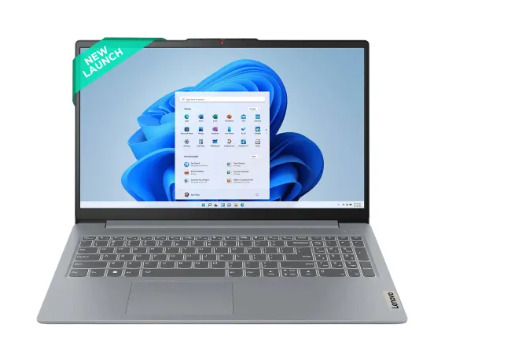Lenovo IdeaPad Slim 3 15ABR8 Thin  Light Laptop AMD Ryzen 5 8GB RAM 512GB SSD 156 Inch 3962 cm FHD Display AMD Radeon Graphics Windows 11 MS-Office 82XM0140IN