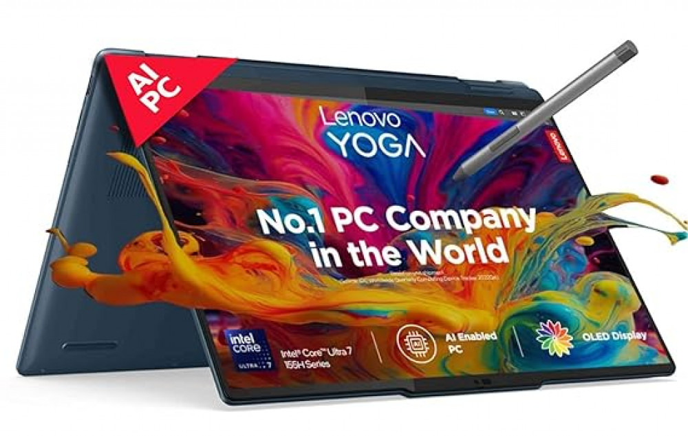 Image of LENOVO LAPTOP YOGA 214-83DJ006YIN { LENOVO-CORE ULTRA 7 155H-16 GB DDR-5-1 TB SSD-14" WUXGA-WINDOWS 11+MSO-TIDEL TEAL }