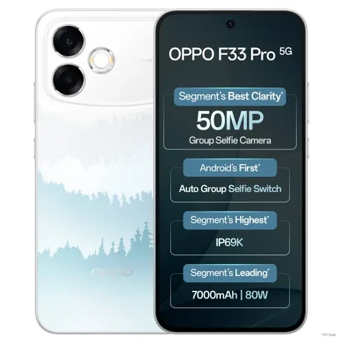 OPPO F33 Pro 5G 8GB RAM 256GB Storage Dimensity 6360 MAX 7000mAh Battery 50MP Camera Misty Forest