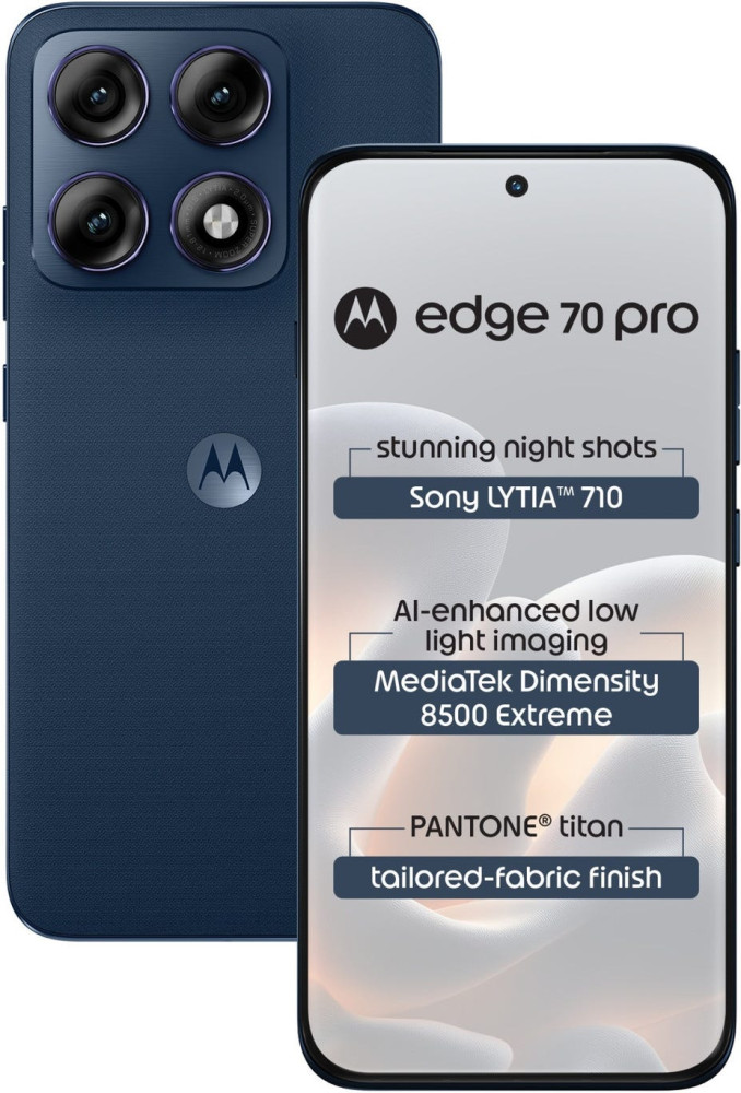 Image of Motorola Edge 70 Pro 5G (Pro Titan Blue, 8GB RAM, 256GB)