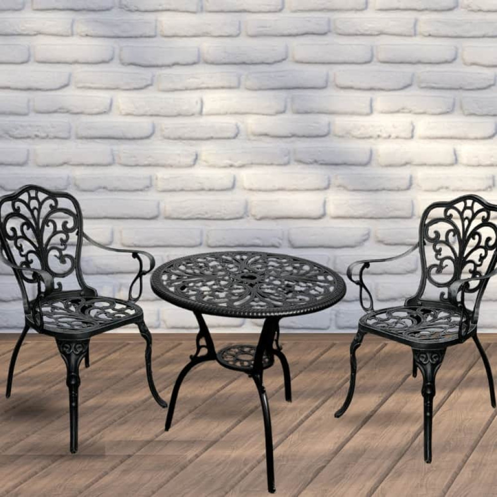 Image of Noah Cast Iron Table &amp; 2 Chair Set