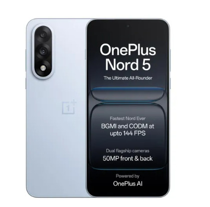 Oneplus Nord 5 5G 12GB RAM 256GB Storage Dry Ice  Snapdragon 8s Gen 3  6800 mAh Battery  Lifetime Display Warranty