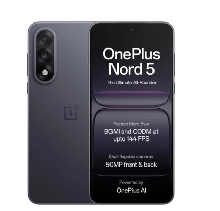 Oneplus Nord 5 5G 8GB RAM 256GB Storage Phantom Grey  Snapdragon 8s Gen 3  6800 mAh Battery  Lifetime Display Warranty