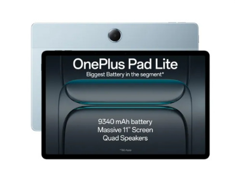 Image of OnePlus Pad Lite 11 Inch (27.94 cm) LCD Display/ MediaTek G100/ 6GB RAM + 128GB Storage/ 5MP Rear + 5MP Front Camera/ 9340 mAh Battery/ Wi-Fi (Aero Blue)