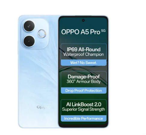 Oppo A5 Pro 5G 8GB RAM 128GB Storage Feather Blue