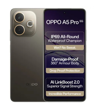 Oppo A5 Pro 5G 8GB RAM 128GB Storage Mocha Brown