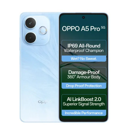 Oppo A5 Pro 5G 8GB RAM 256GB Storage Feather Blue