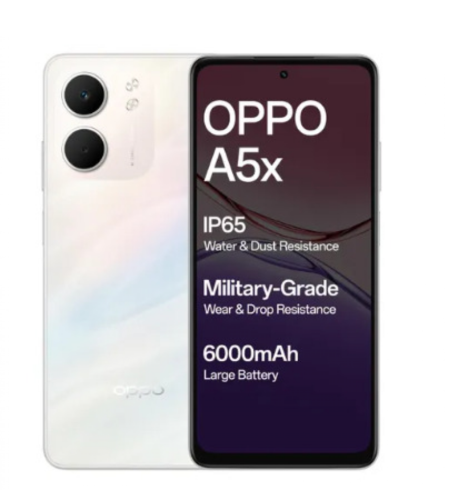 Image of OPPO A5x 5G (4GB RAM ,128GB Storage) Laser White