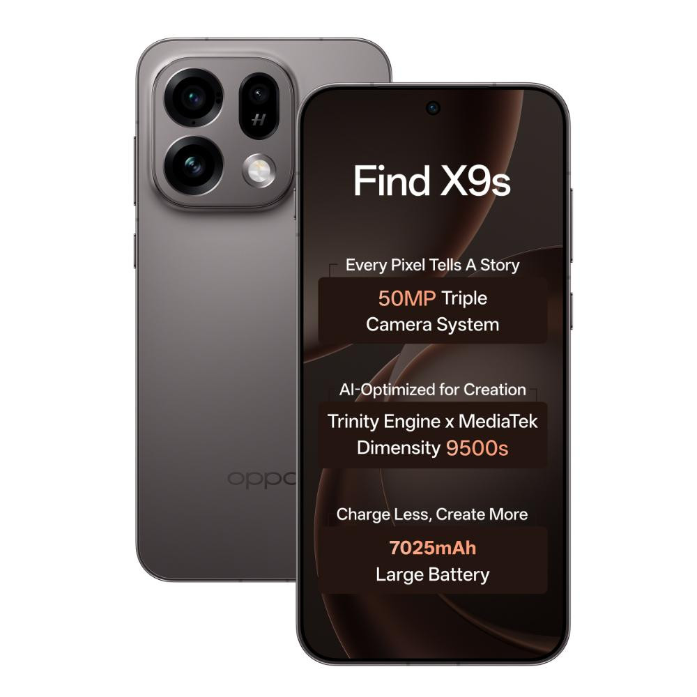 OPPO Find X9s 5G 12GB RAM 256GB Storage - Midnight Grey