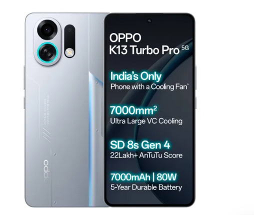 Oppo K13 Turbo Pro 5G 12GB RAM  256GB Storage Silver Knight
