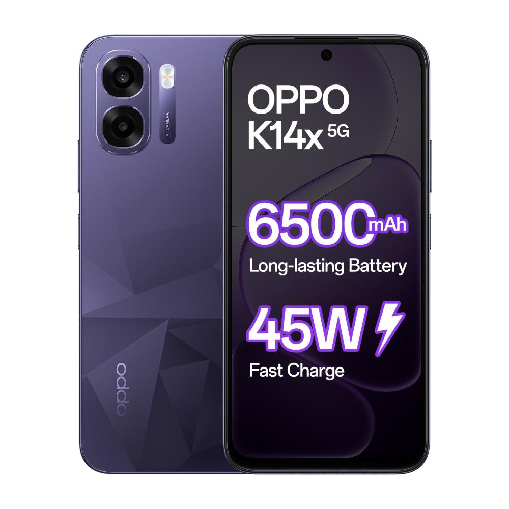 Image of OPPO K14x 5G (4GB RAM, 128GB Storage) - Prism Violet