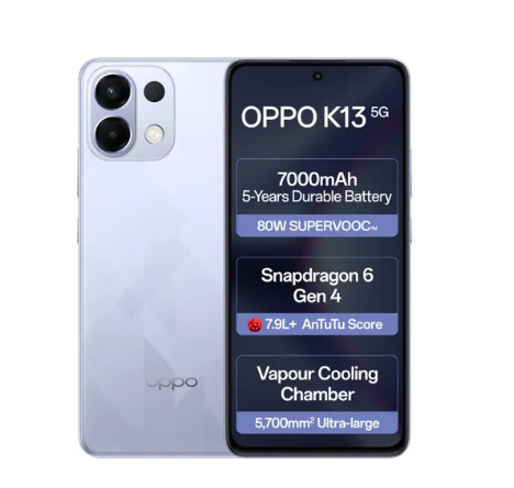 Oppo Mobile K13 5G 8GB RAM 256GB Storage Icy Purple