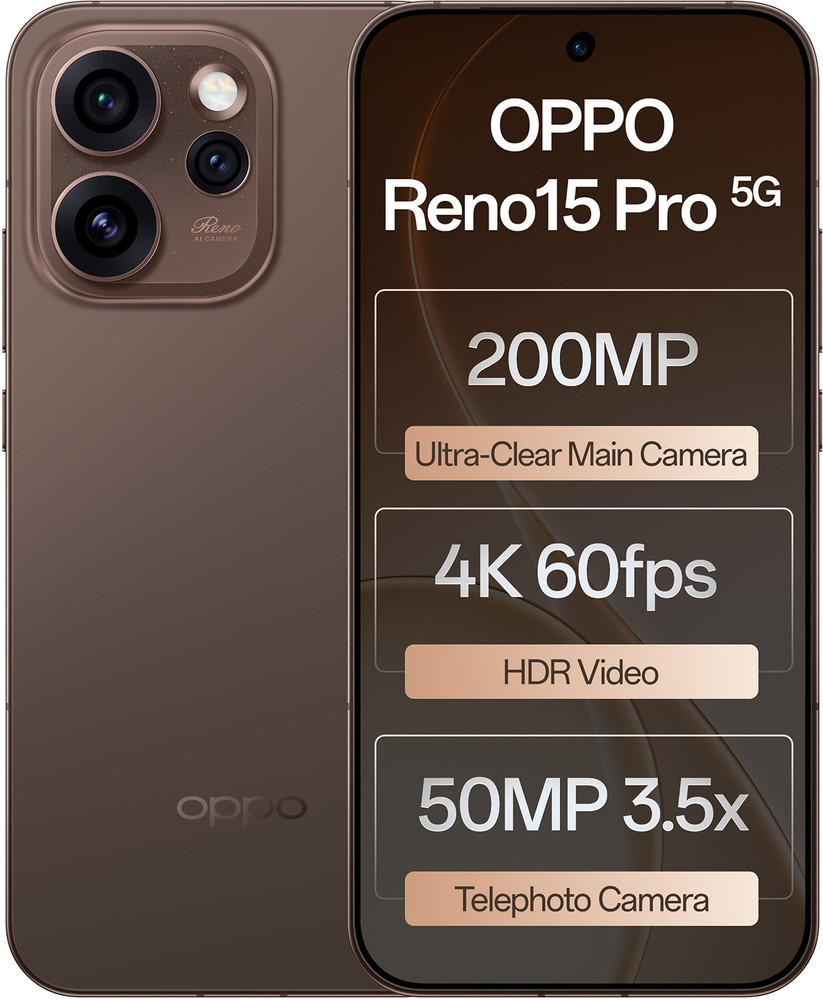 Image of OPPO Reno 15 Pro 5G (12GB RAM, 256GB Storage) - Cocoa Brown